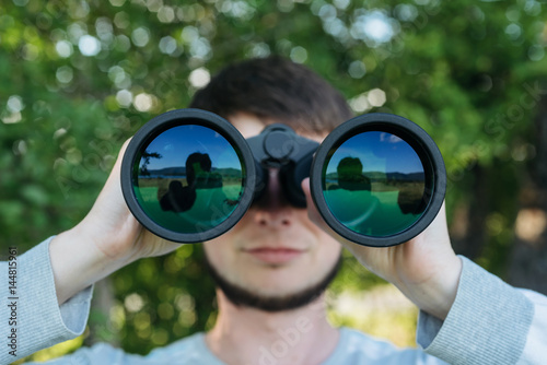 Man with binocular