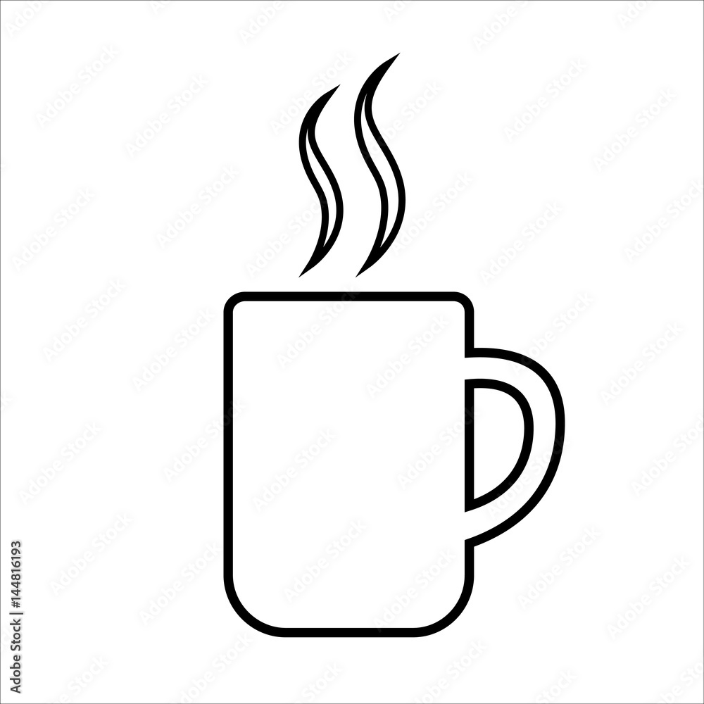 Espresso icon. Strong coffee in espresso cup and smoke. Vector Illustration Espresso icon. Strong coffee in espresso cup and smoke. Vector Illustration