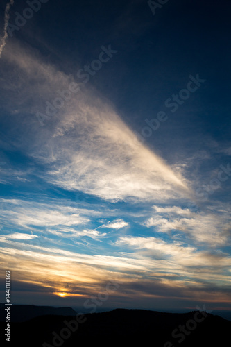 Sonnenuntergang am Rande der Schwäbischen Alb