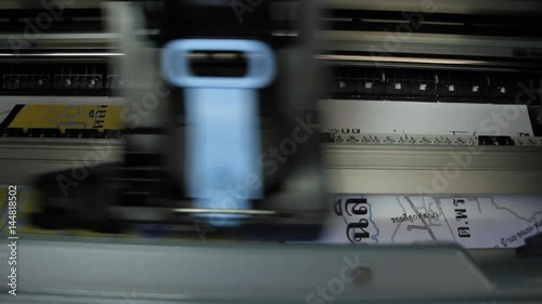 Wallpaper Mural Large printer printing document paper with inkjet printer. Torontodigital.ca