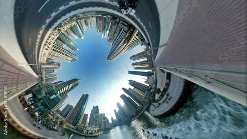 Rabbit Hole Planet, Futuristic view of the center of Dubai