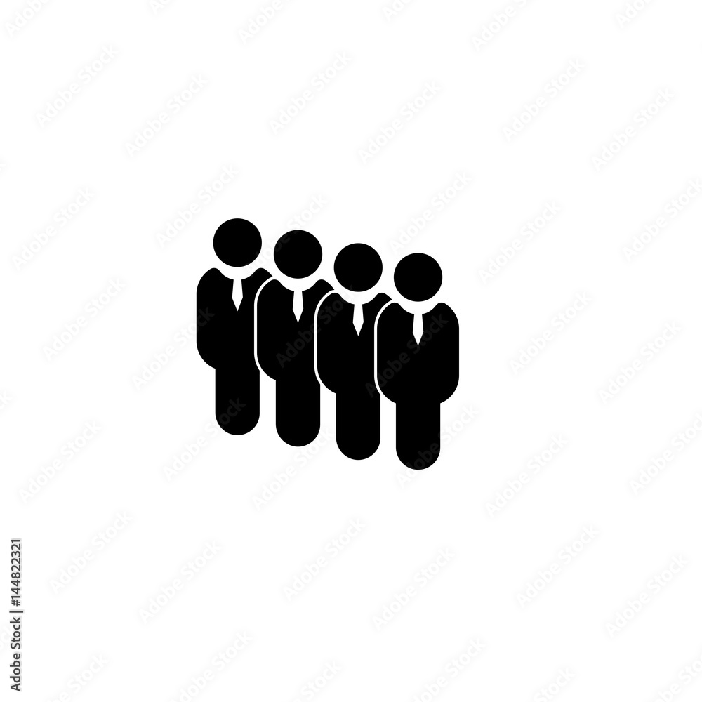 Pictogram people icon. Black icon on white background. Pictogram people icon. Black icon on white background.