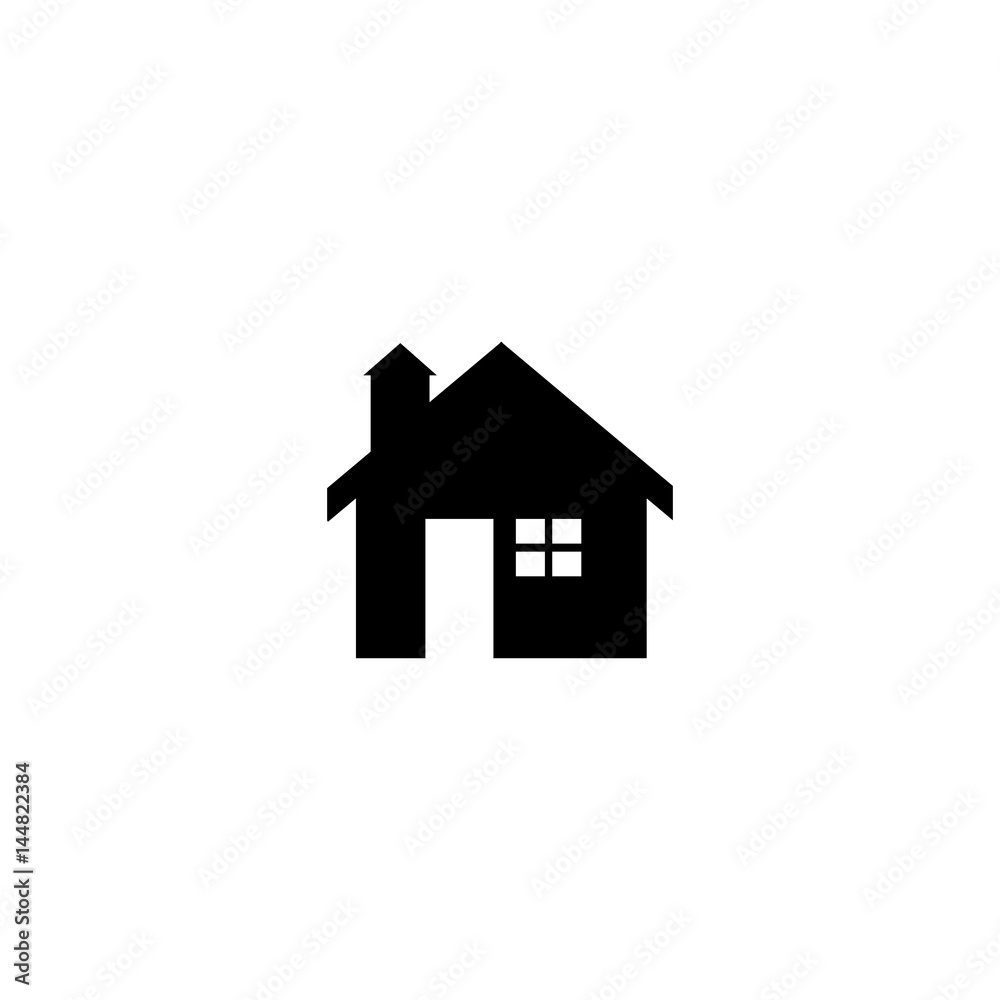 Pictogram home icon. Black icon on white background. Pictogram home icon. Black icon on white background.