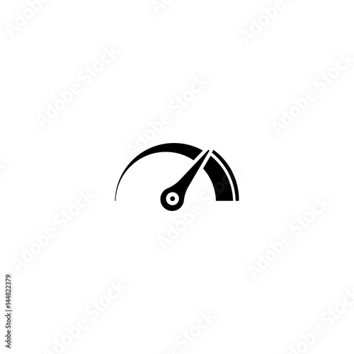Pictogram gauge or speedometer icon. Black icon on white background.