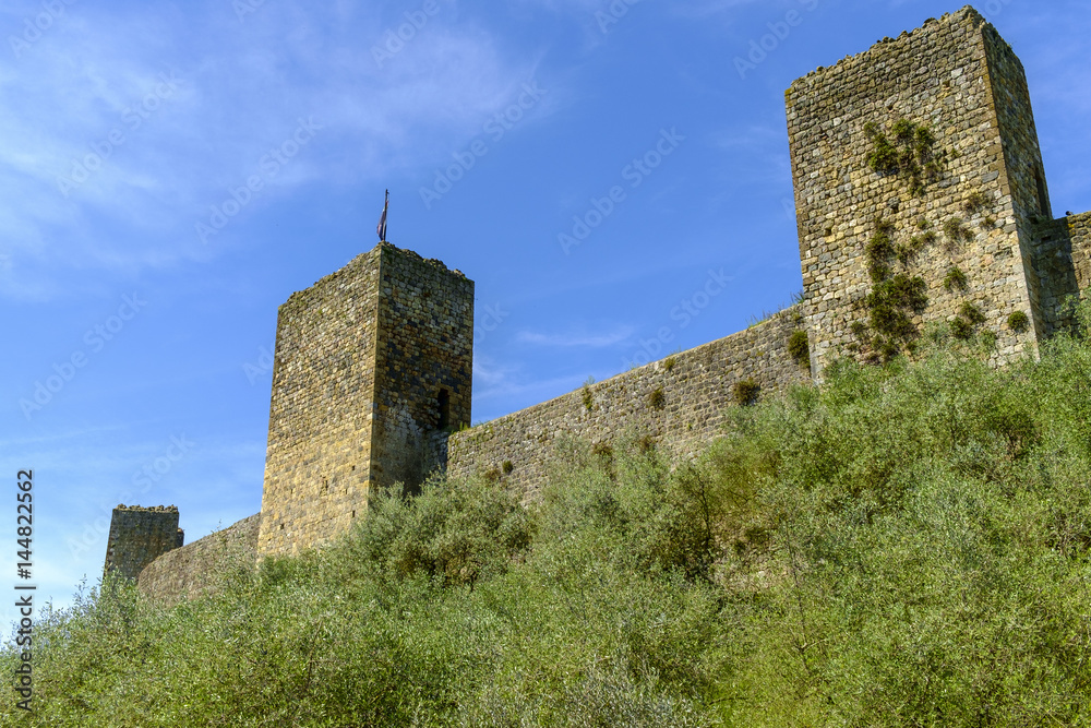 The medieval walls of Monteriggioni, Tuscany