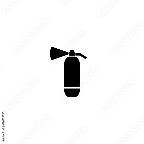 Pictogram fire extinguisher icon. Black icon on white background.