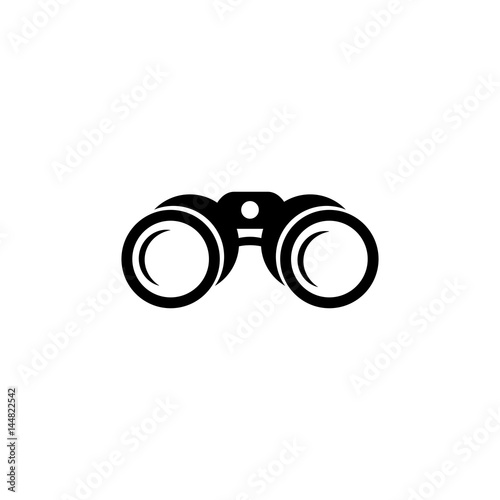 Pictogram binocular icon. Black icon on white background.