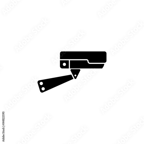 Pictogram camera cctv icon. Black icon on white background.