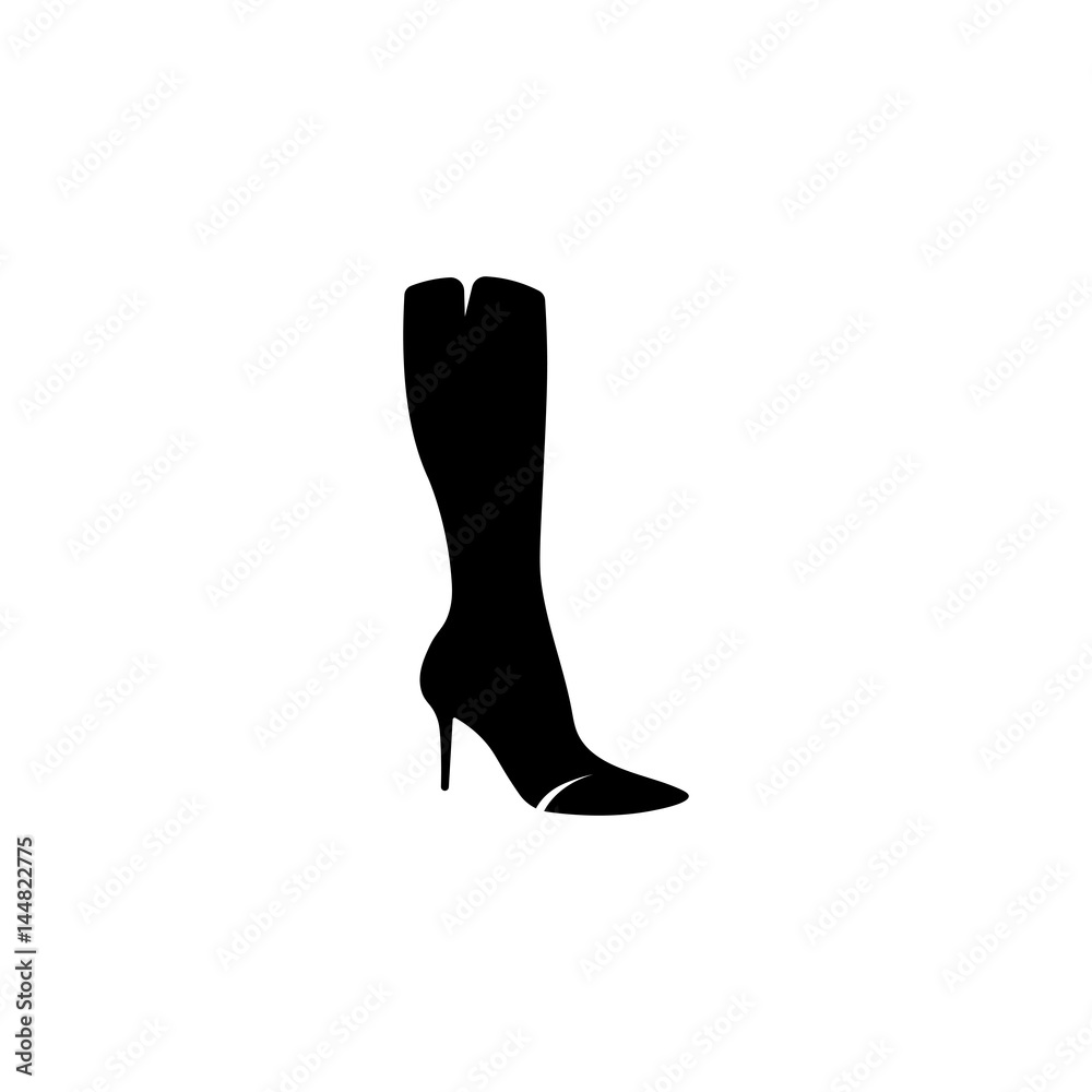 Pictogram boots icon. Black icon on white background. Pictogram boots icon. Black icon on white background.