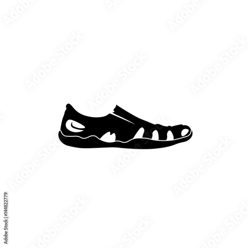 Pictogram sandals icon. Black icon on white background.