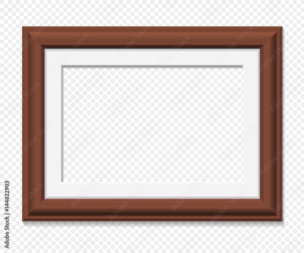 Horizontal rectangular brown frame