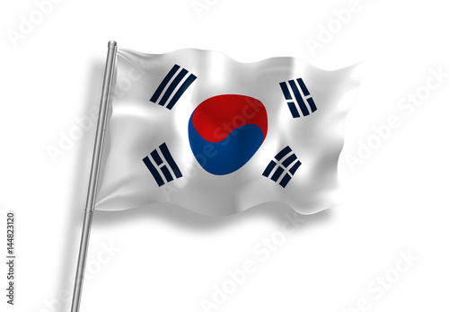 Drapeau de Corée du Sud en qualité vectorielle 