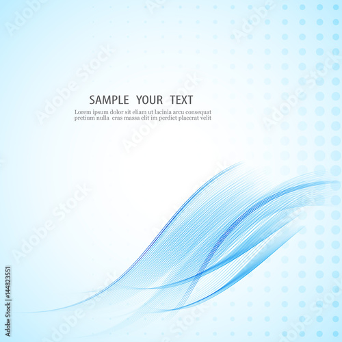 Abstract vector background, blue transparent waved lines. Blue smoke wave. Blue wavy background