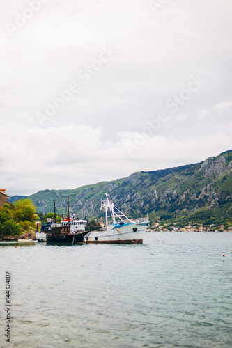 Yachts and boats in the Adriatic Sea, in Montenegro © Nadtochiy