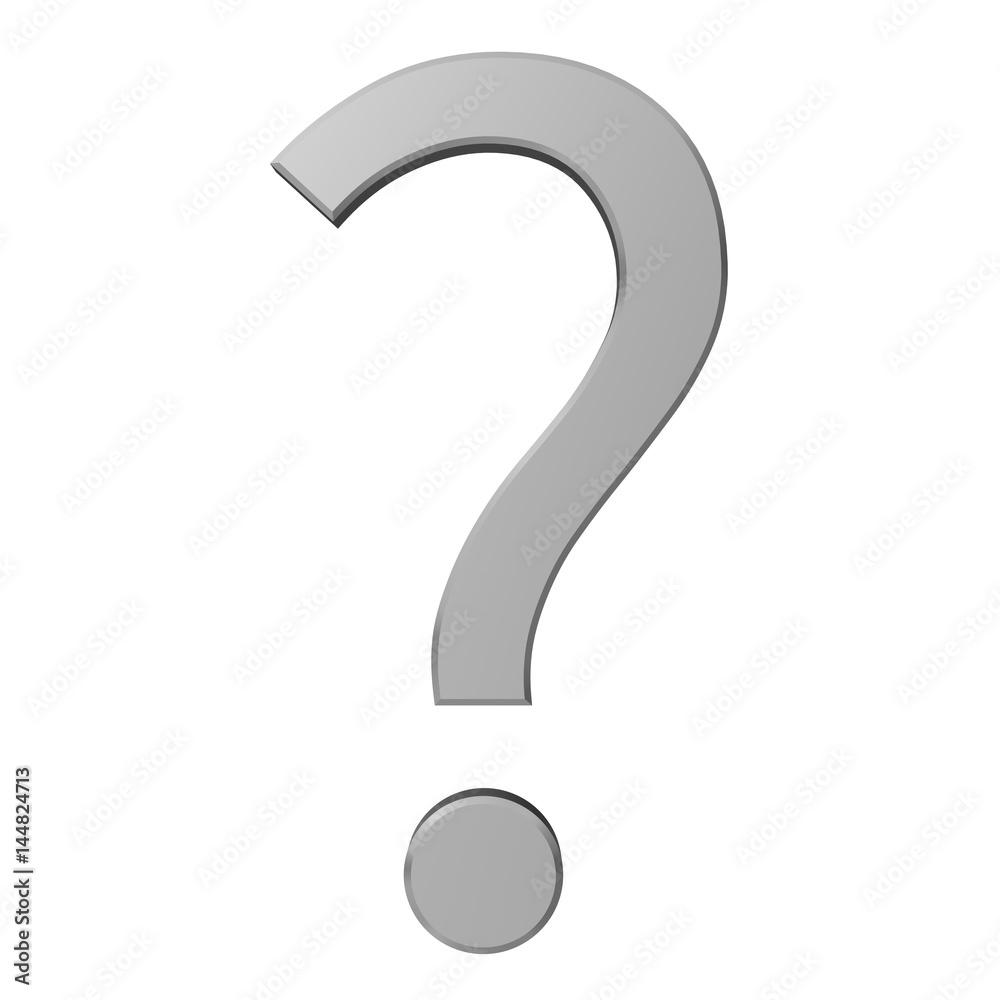 question mark 3d silver isolated question mark 3d silver isolated