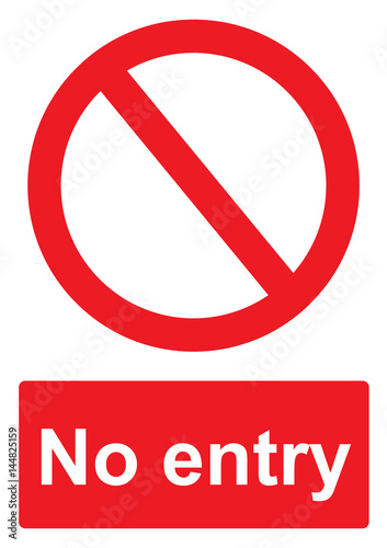 Free Download Red Prohibition Sign isolated on a white background -  No entry - GFXLoad