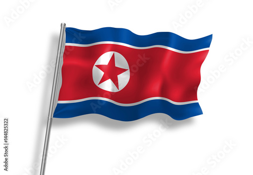 Drapeau de Corée du Nord en qualité vectorielle 