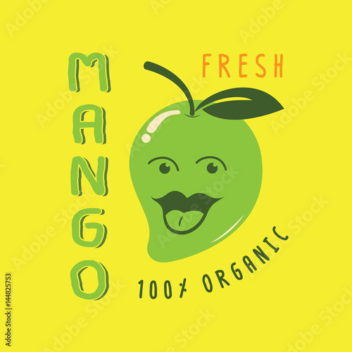 fresh mango colorful illustration