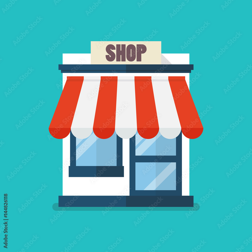 Shop store flat icon Shop store flat icon