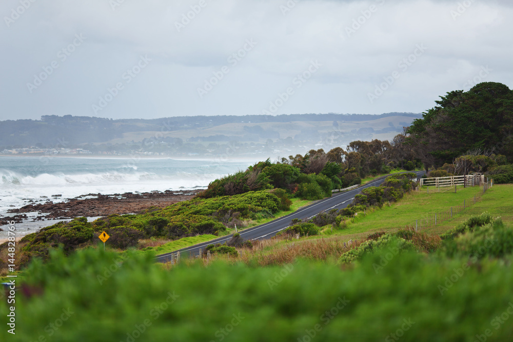Scenic view of Great Ocean Road. Apollo bay, Victoria, Australia. Scenic view of Great Ocean Road. Apollo bay, Victoria, Australia.