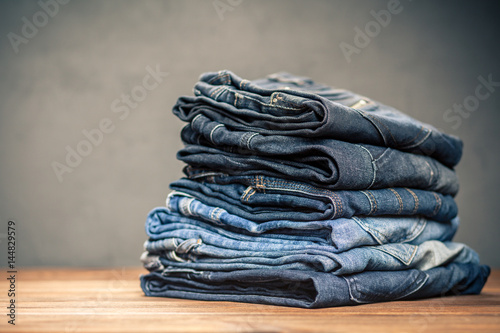 Pile of jeans photo