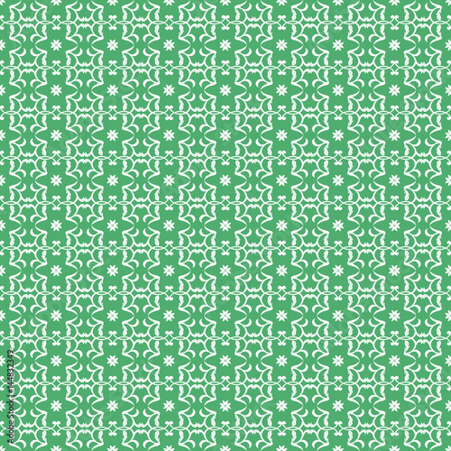 Wallpaper Mural Modern stylish geometric floral green and white flower pattern for textile, wallpaper, pattern fills, covers, surface, print, gift wrap scrapbooking decoupage Seamless abstract classic pattern Torontodigital.ca