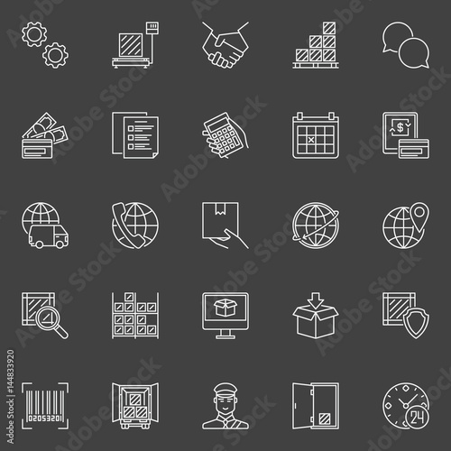 Delivery and logistics icons