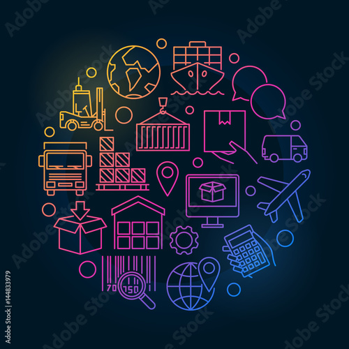 Logistic concept colorful illustration
