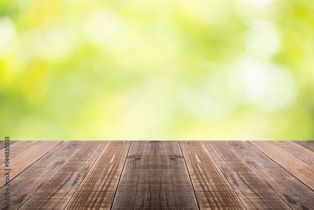 Old wood coordination table top on nature background,Space available for the product Old wood coordination table top on nature background,Space available for the product