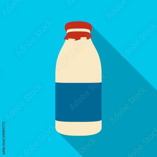 Milk box icon flat. Single bio, eco, organic product icon from the big milk flat.