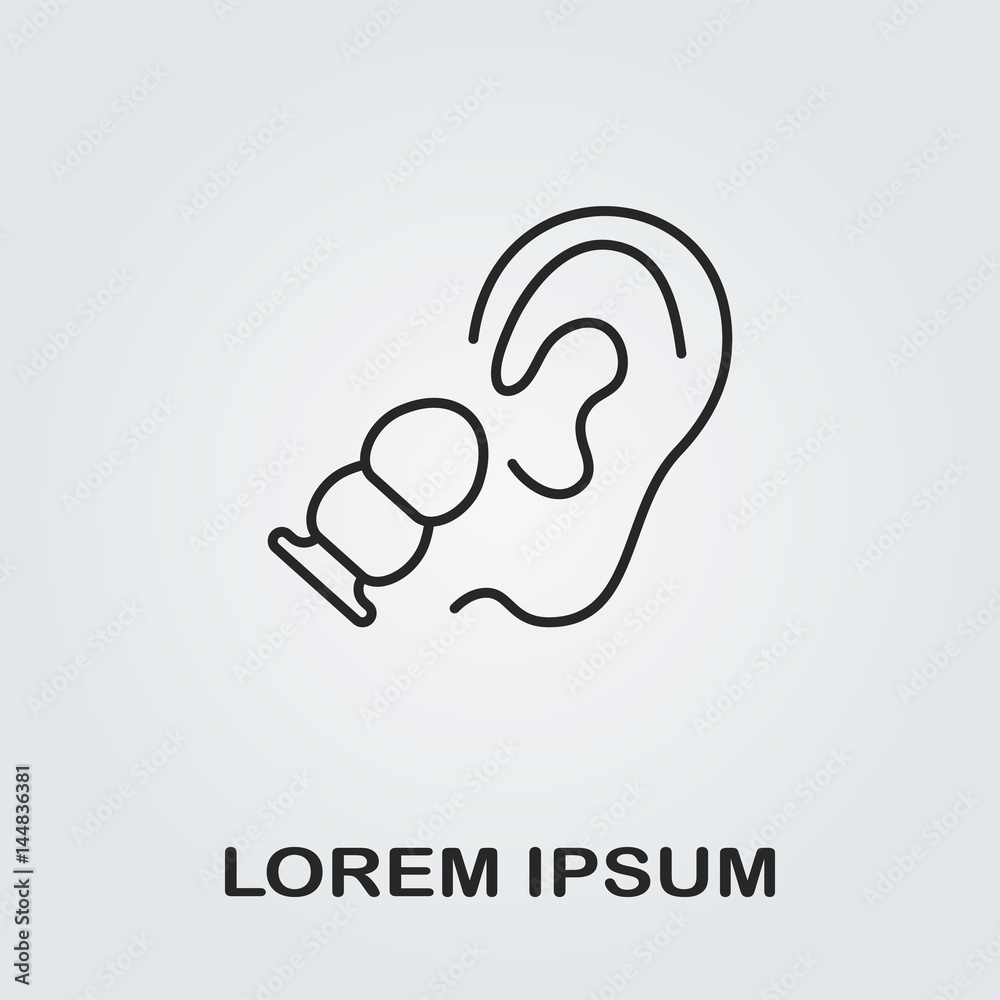 Obraz premium Earplug icon