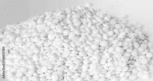 White polymer granules