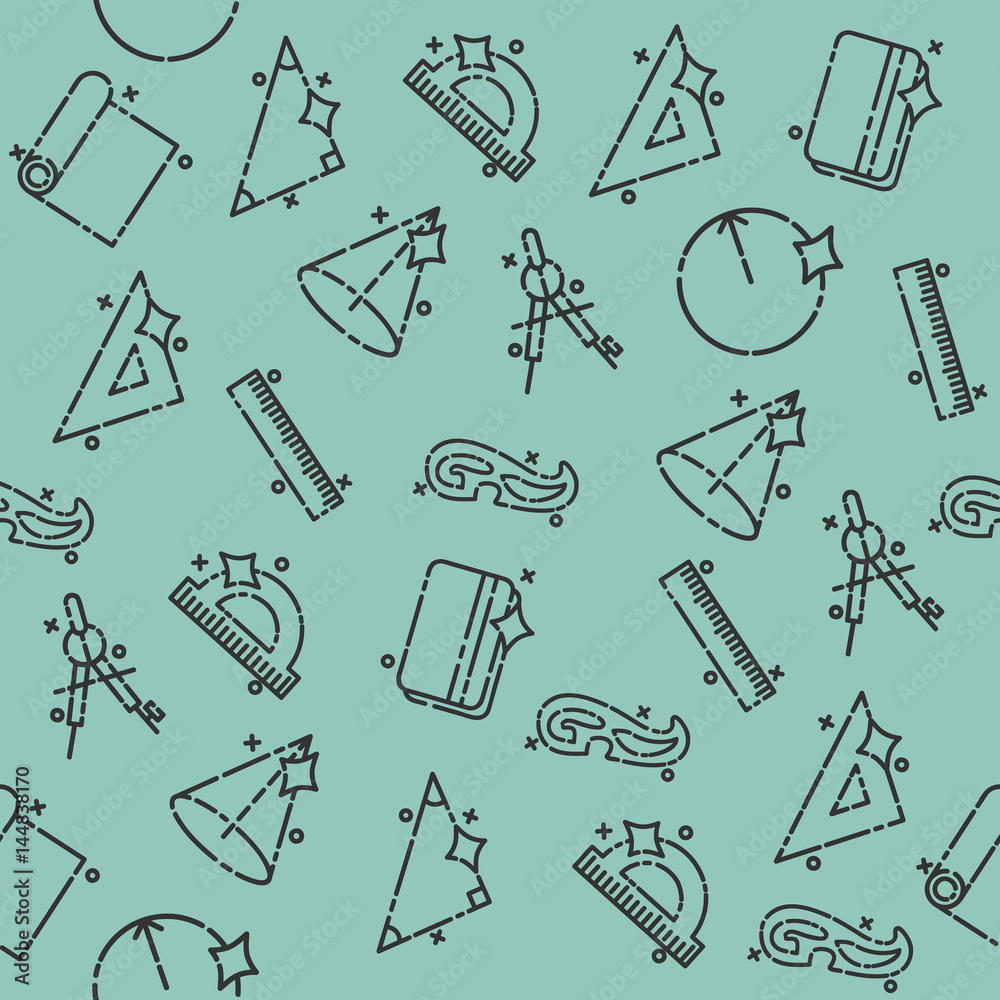 Geometry concept icons pattern Geometry concept icons pattern