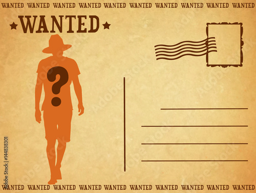 Wanted postcard photo