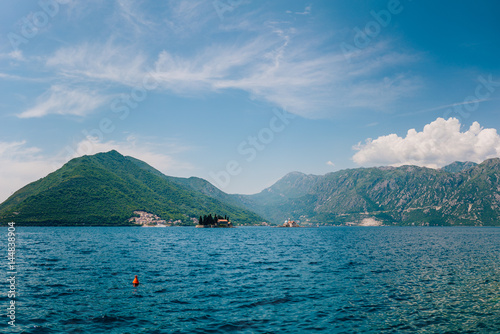 The island of Gospa od Skrpela in the Boko-Kotorsky Gulf near the town of Perast in Montenegro. © Nadtochiy
