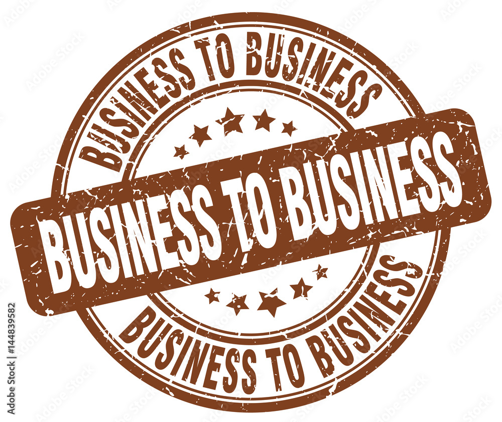 Obraz premium business to business brown grunge stamp