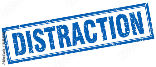 distraction square stamp