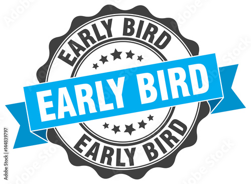 early bird stamp. sign. seal