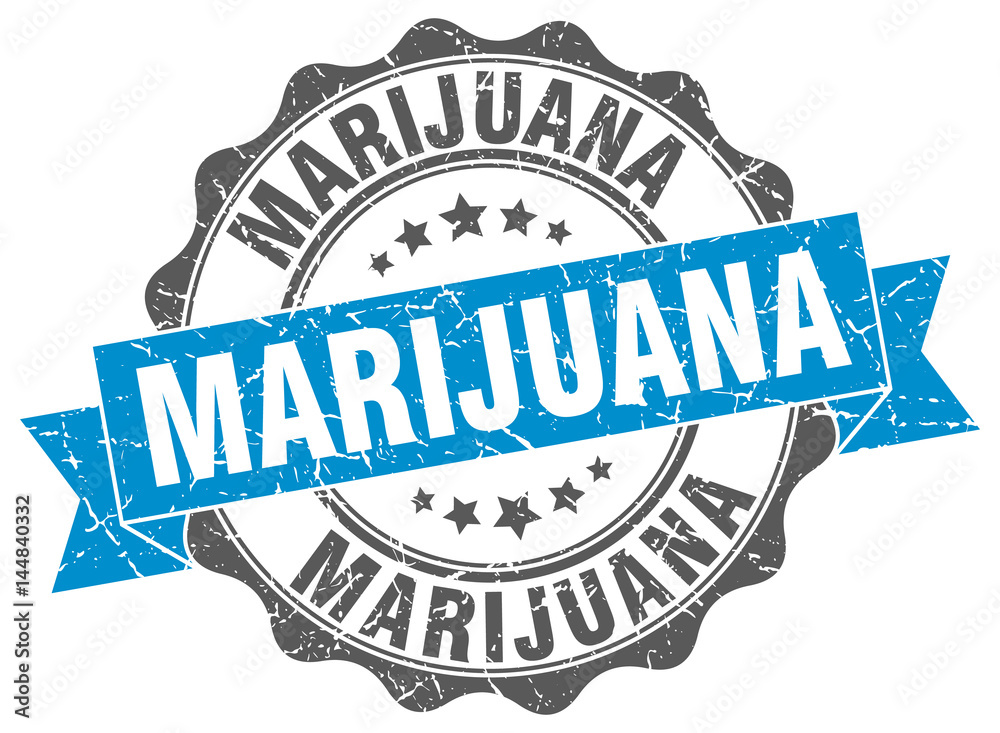 Obraz premium marijuana stamp. sign. seal