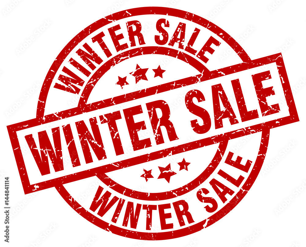 winter sale round red grunge stamp winter sale round red grunge stamp