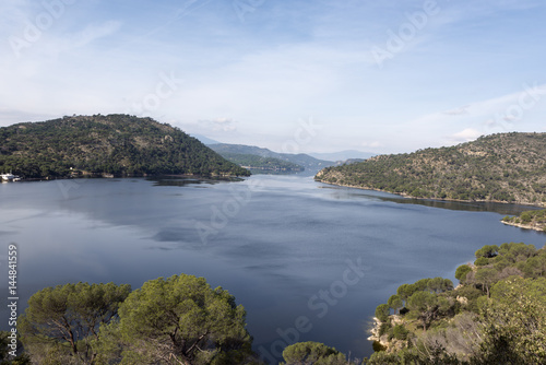 View of the dam of San juan, Madrid, Spain