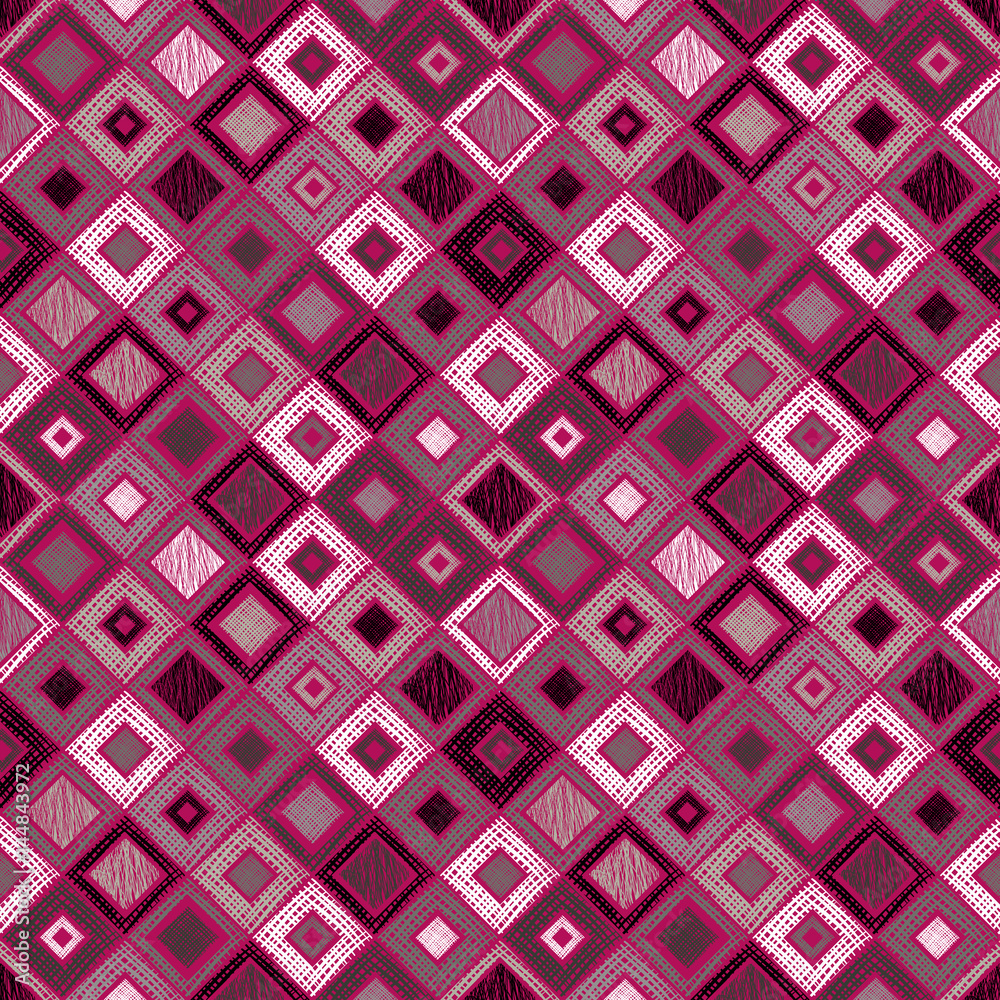 Seamless vector geometrical pattern with rhombus, squares. endless background with hand drawn textured geometric figures. Pastel Graphic illustration Template for wrapping, web backgrounds, wallpaper Seamless vector geometrical pattern with rhombus, squares. endless background with hand drawn textured geometric figures. Pastel Graphic illustration Template for wrapping, web backgrounds, wallpaper