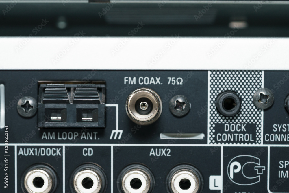Input interface on a hifi stereo equipment Input interface on a hifi stereo equipment