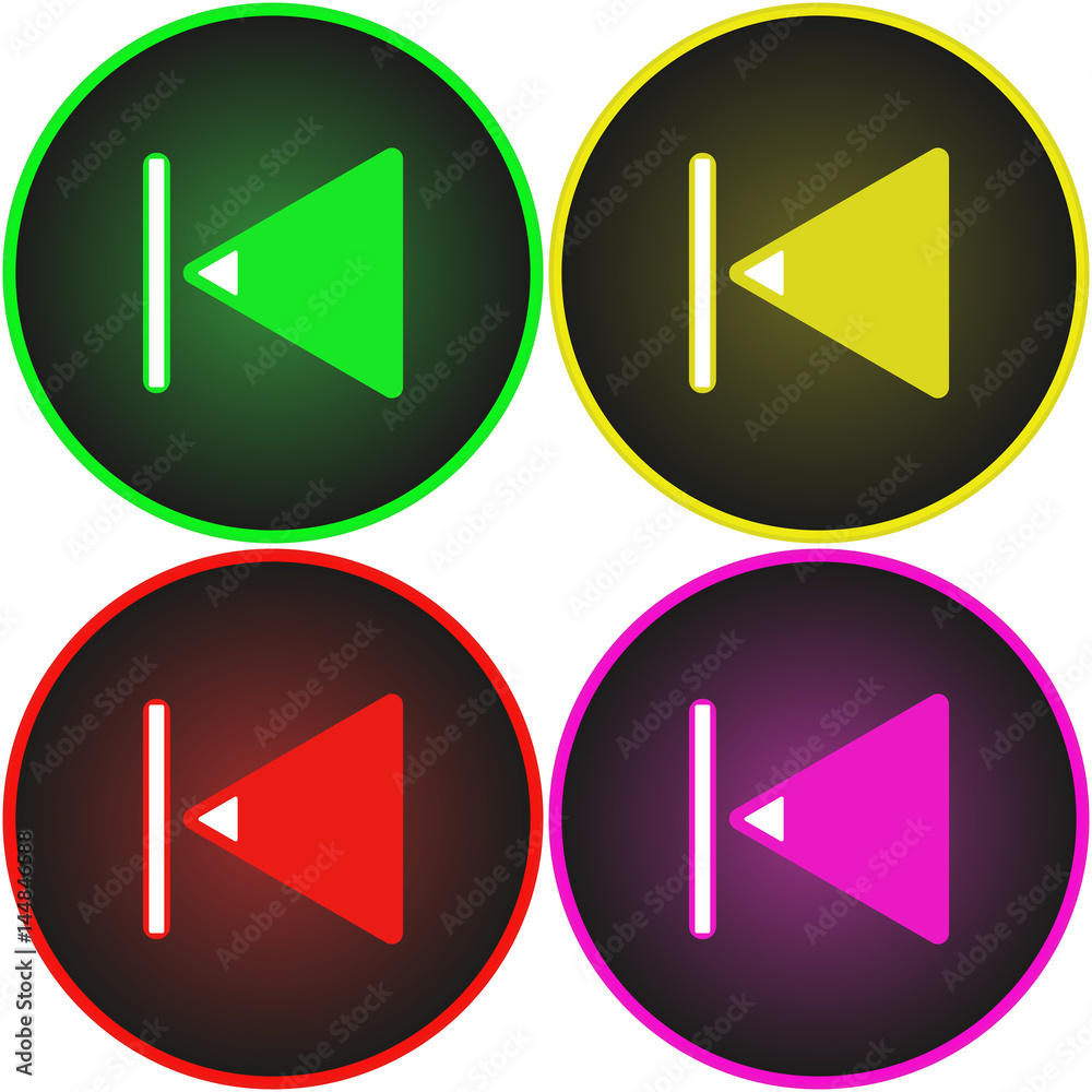 Vector flat image of buttons with arrow Vector flat image of buttons with arrow