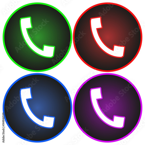 vector image button with handset