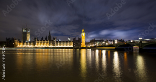 Photography Big Ben and House of Parliament, London, UK. Nocturne image.