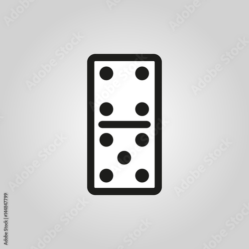 Domino icon. Game, gambling symbol. Flat design. Stock - Vector illustration