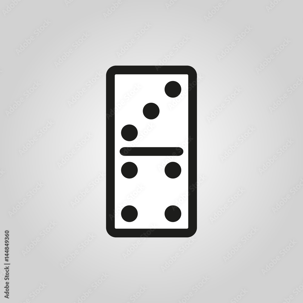 Domino icon. Game, gambling symbol. Flat design. Stock - Vector illustration Domino icon. Game, gambling symbol. Flat design. Stock - Vector illustration