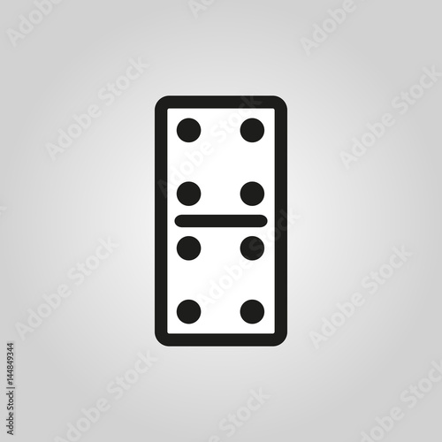 Domino icon. Game, gambling symbol. Flat design. Stock - Vector illustration