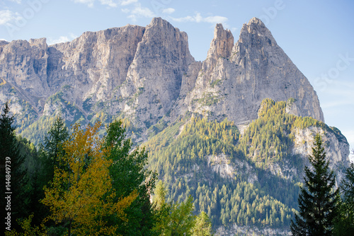 Panorama of rocky mountains in Italy